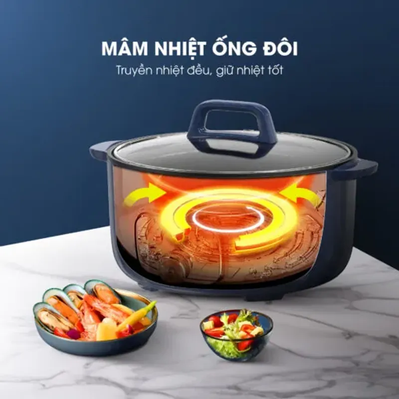 Nồi lẩu điện đa năng KALITE KL568 dung tích 6L cao cấp mới 100% 573248