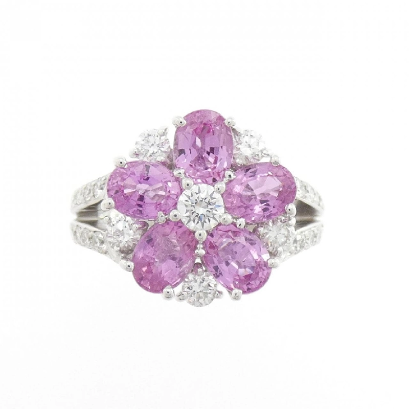 Nhẫn Sapphire Hoa K18WG - Hàng hiệu Chính hãng 852459