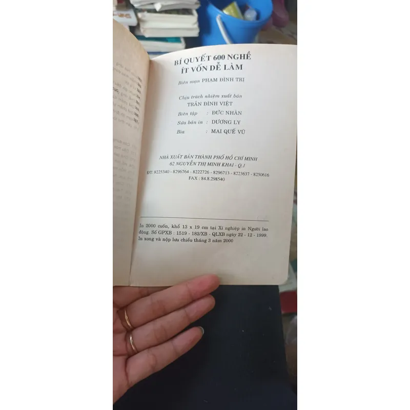 Bí Quyết 600 Nghề Ít Vốn Dễ Làm- Kỹ Sư Phạm Đình Trị Biên Soạn 559492