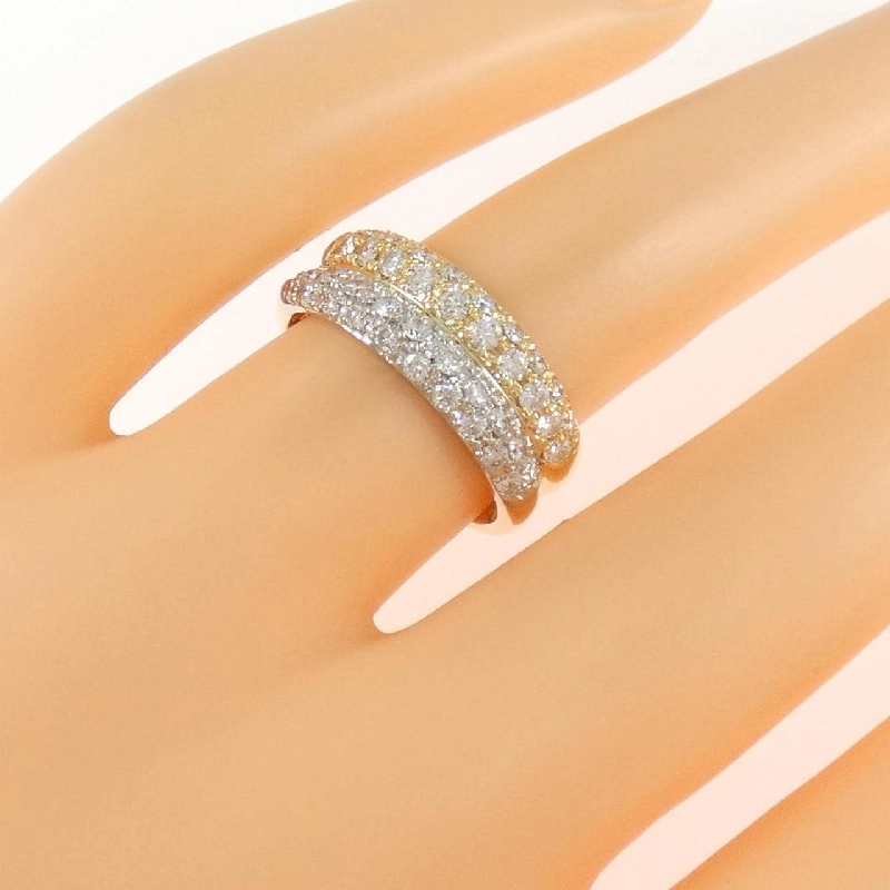 Nhẫn kim cương K18YG/PT900 0.80CT 670303