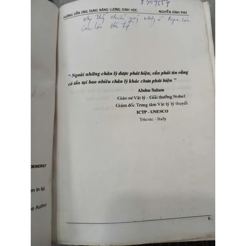 HƯỚNG DẪN ỨNG DỤNG NĂNG LƯỢNG SINH HỌC - NGUYỄN ĐÌNH PHƯ 999913