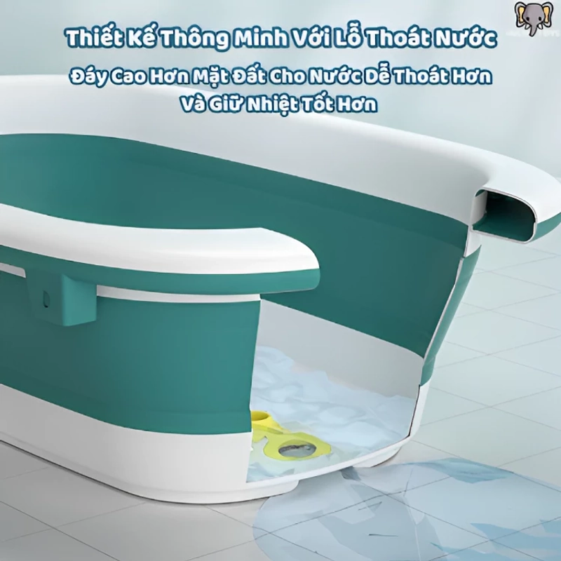 Chậu Tắm Cao Cấp Cho Bé Có Van Thoát Nước, Thau Tắm Cho Bé Sơ Sinh 548352