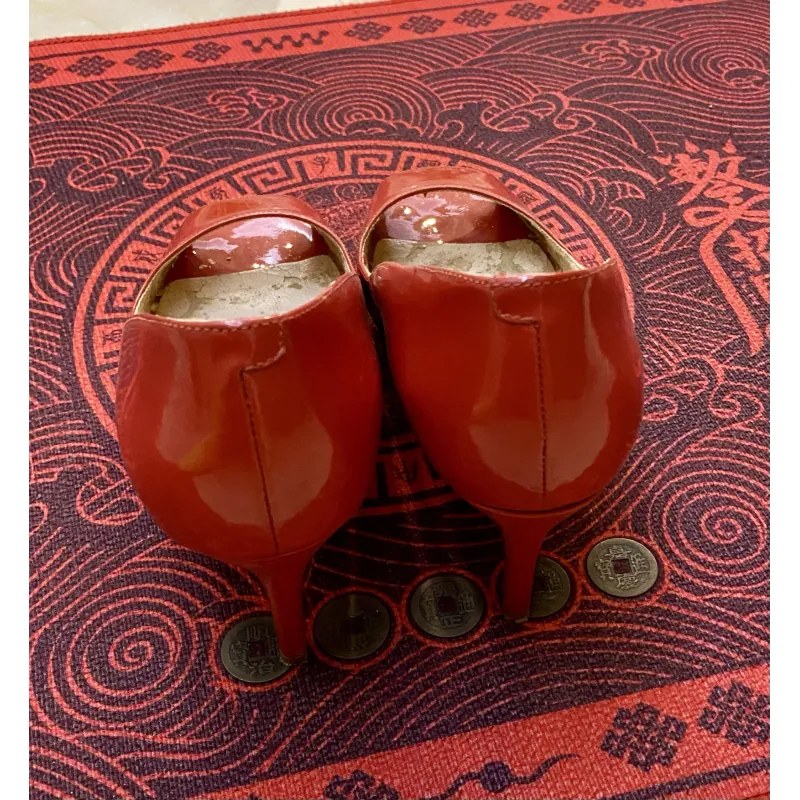 Giầy Nine west da bóng size 37 màu đỏ 977540