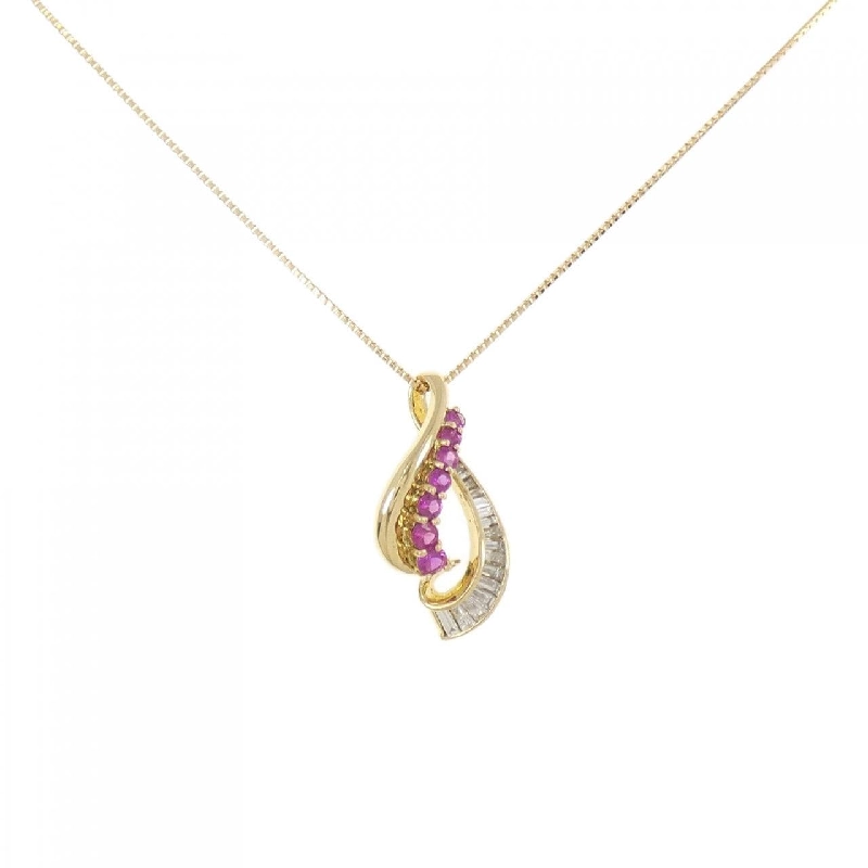 K18YG Dây chuyền ruby 0.29CT - Hàng hiệu Authentic 849858