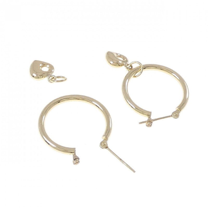 K18YG 2WAY Bông tai hình trái tim - Hàng hiệu Chính hãng 869259