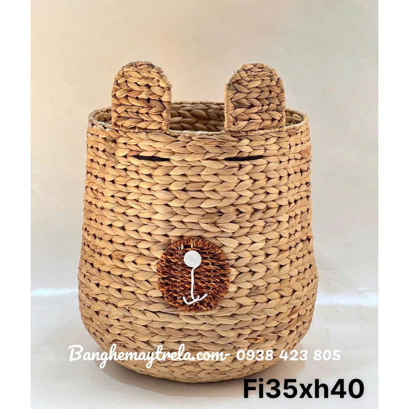 Sọt đựng đồ mây tre đan hình gấu 548134