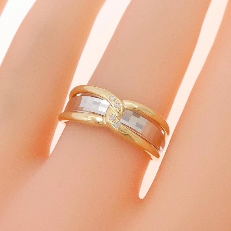 Nhẫn kim cương K18YG/PT900 - Hàng hiệu Authentic 848459