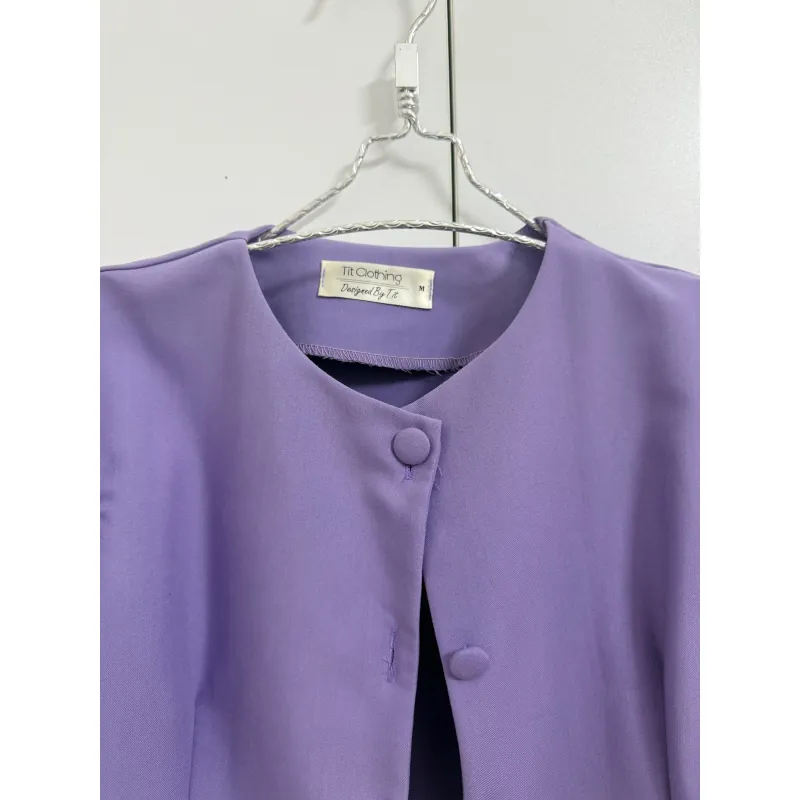 Áo sơ mi thiết kế TIT CLOTHING sz M tím hoa cà mới 95%  929871