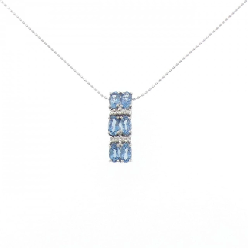 K18WG Aquamarine Necklace 1.43CT - Hàng hiệu Authentic 857450