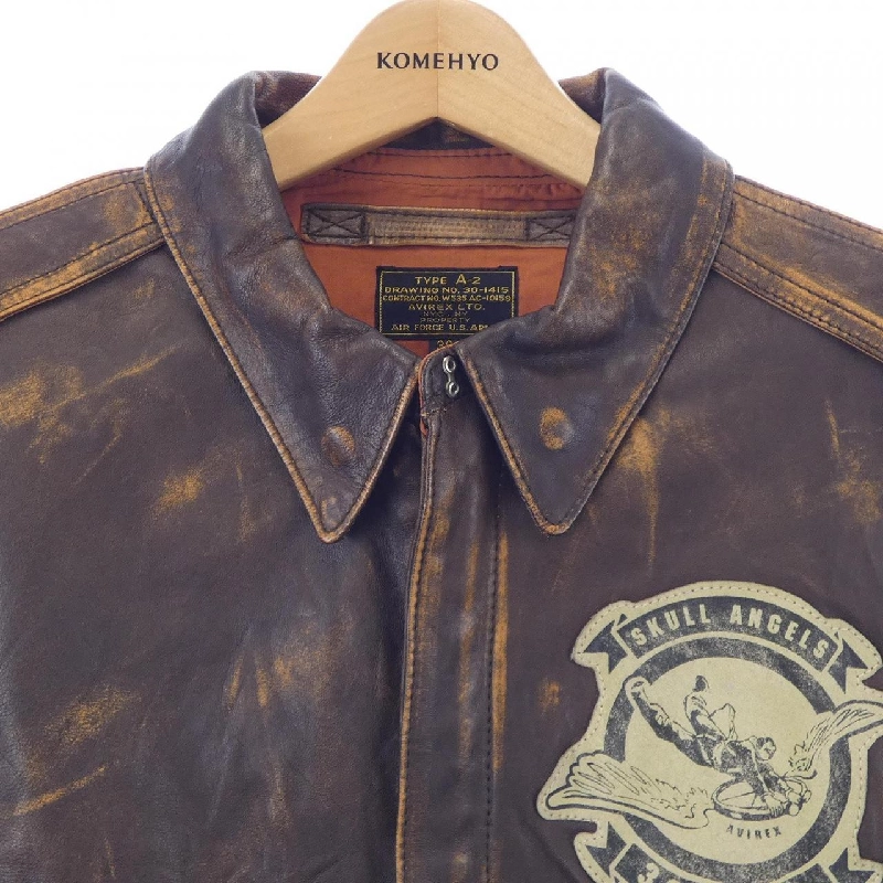 Áo khoác da AVIREX A-2 6151012 - Hàng hiệu Authentic 892615