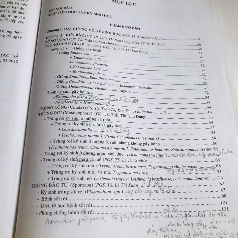 KÝ SINH TRÙNG Y HỌC  698182