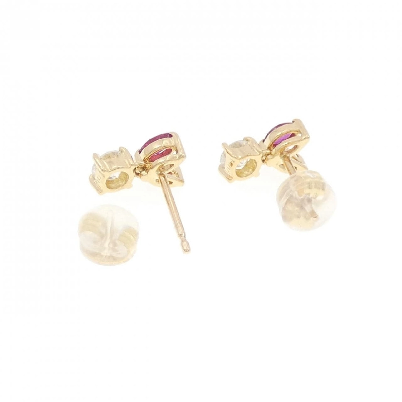 K18YG Bông tai Ruby 0.40CT - Hàng hiệu Chính hãng 869115