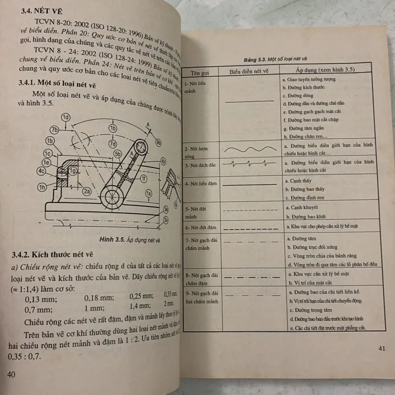 Vẽ kỹ thuật cơ khí Tập 1 - Trần Hữu Quế 987563