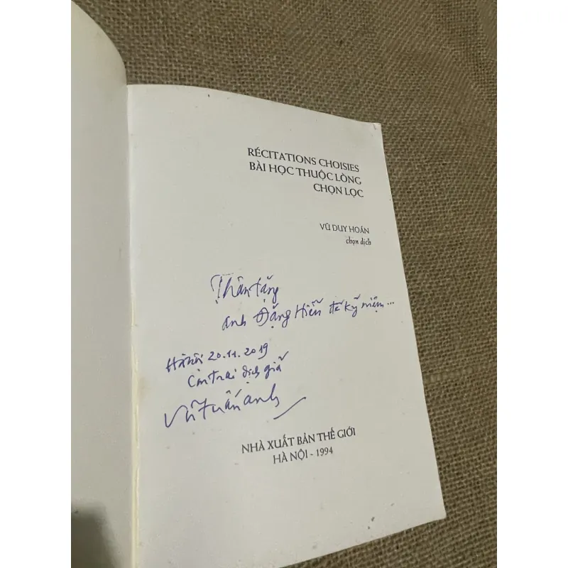 BÀI HỌC THUỘC LÒNG CHỌN LOC Thơ Pbáp dịch ra tiếng  Việt Vũ DUY HOÁN chọn dịch 760438