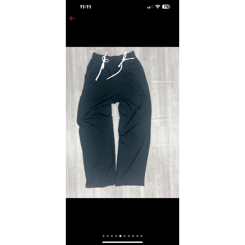 Quần Nỉ cotton chất mềm mại ông suông rộng lưng thun 457992