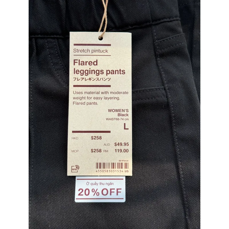 Combo 2 quần dài đen của MUJI và H&M 1025648