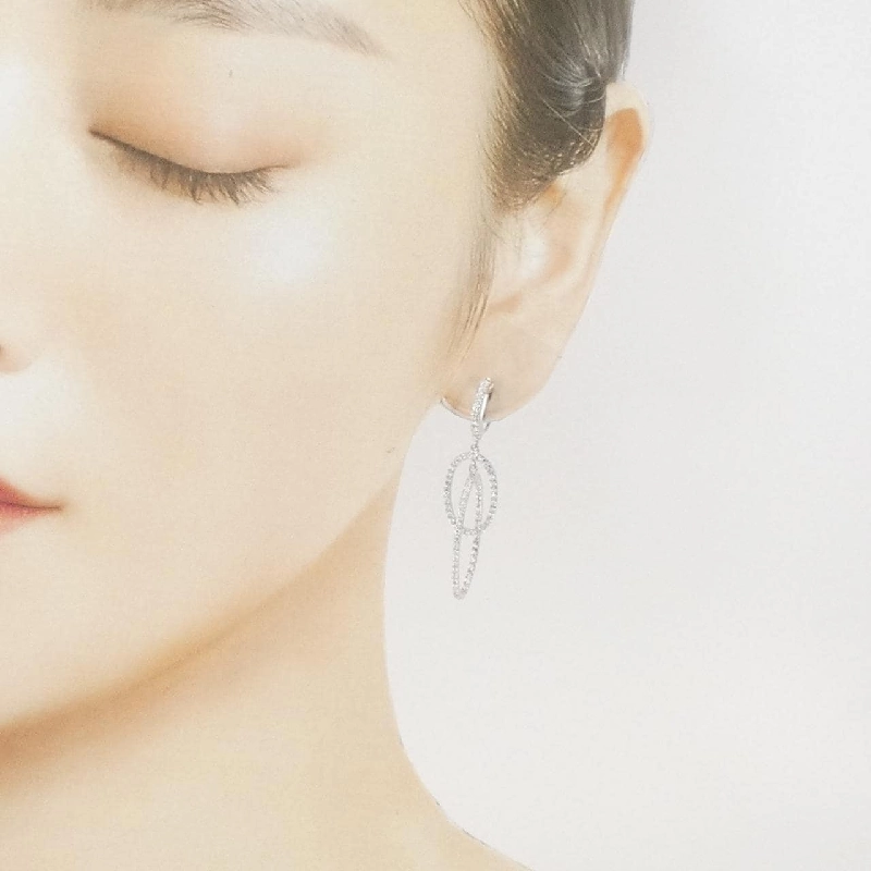 K18WG Bông tai kim cương - Hàng hiệu Authentic 878089