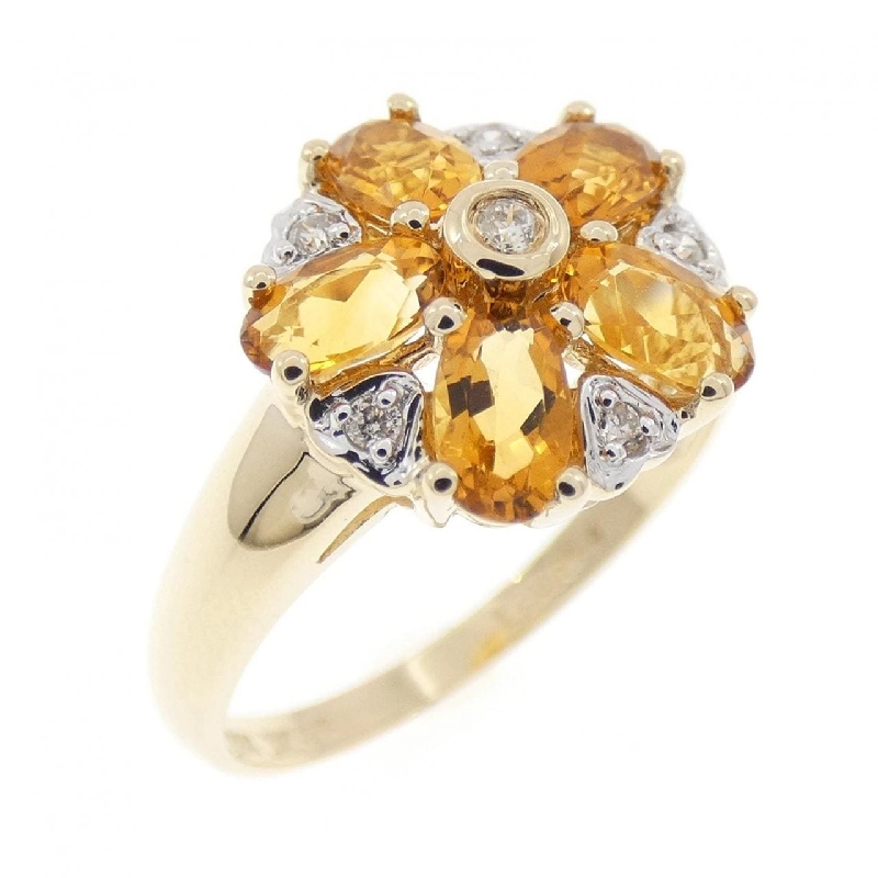 Nhẫn Citrine Hoa 14KYG - Hàng hiệu Chính hãng 850593