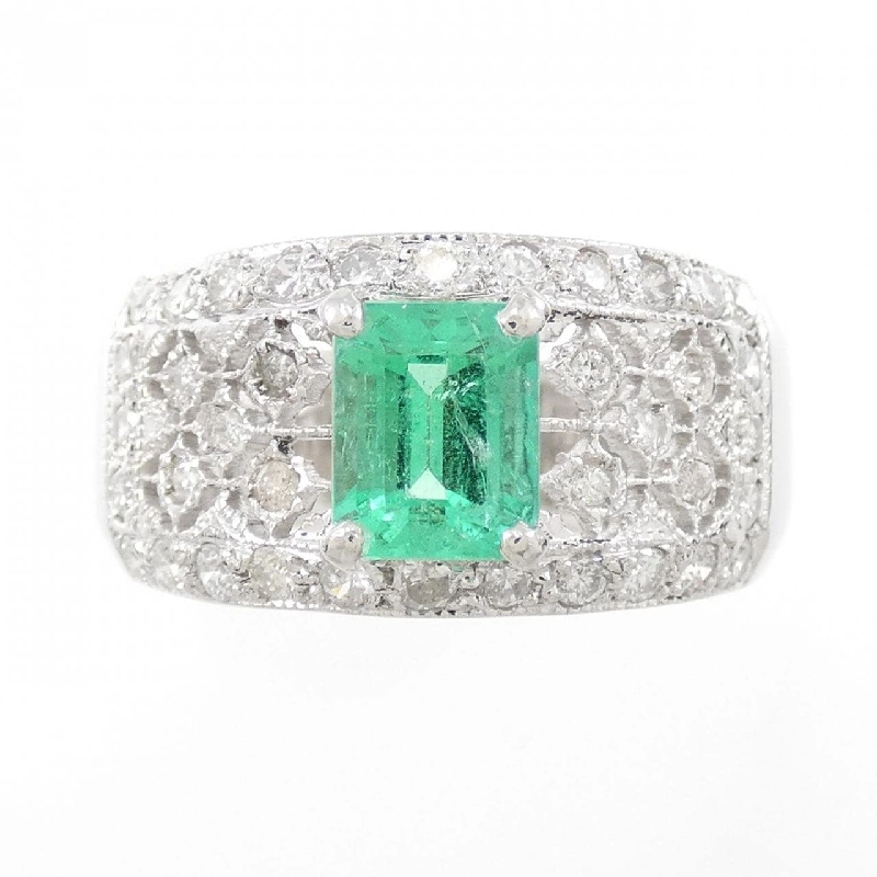 Nhẫn Emerald PT900 0.915CT - Hàng hiệu Chính hãng 849724