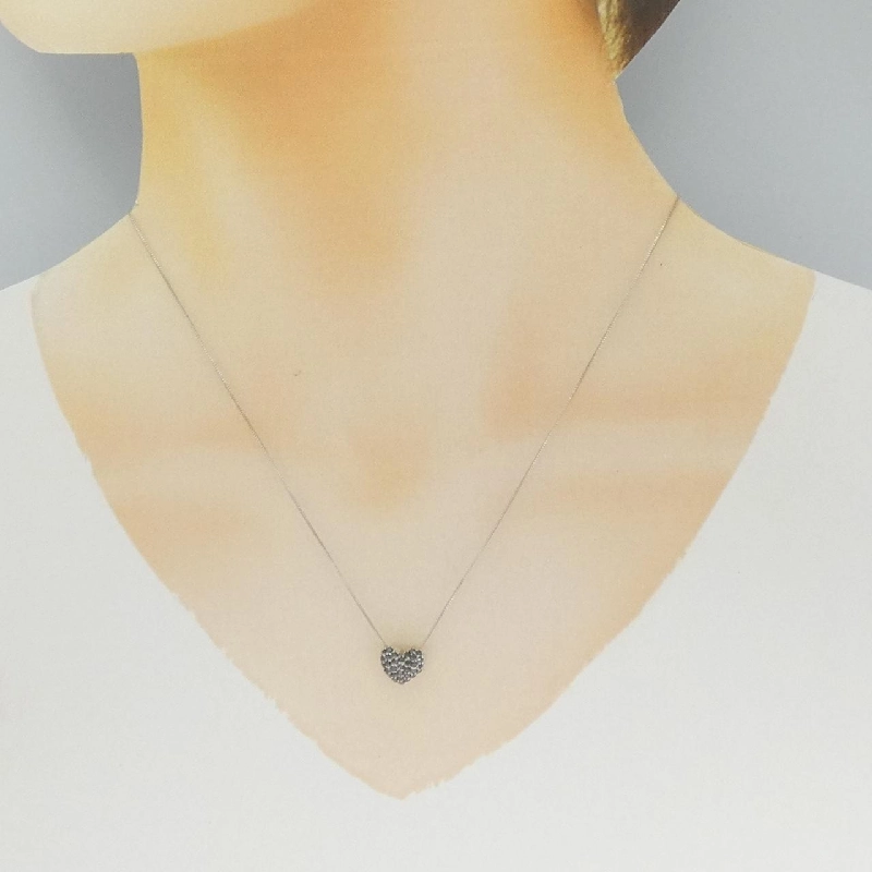 K10WG Dây chuyền kim cương hình trái tim 0.3CT - Hàng hiệu Chính hãng 858883