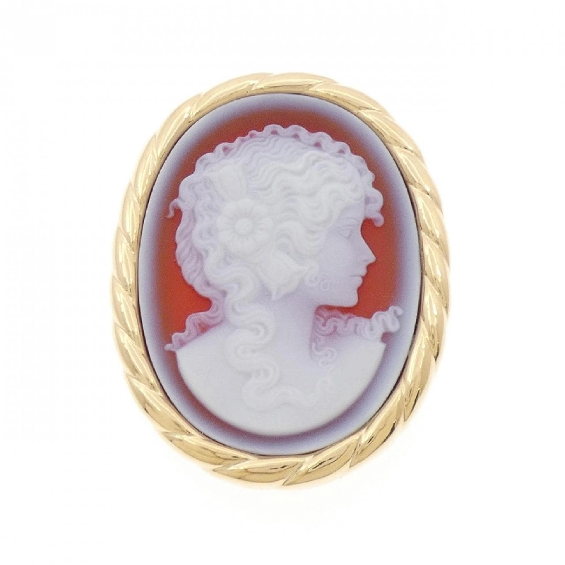 K18YG Mặt đá cam kết - Hàng hiệu Authentic 873793