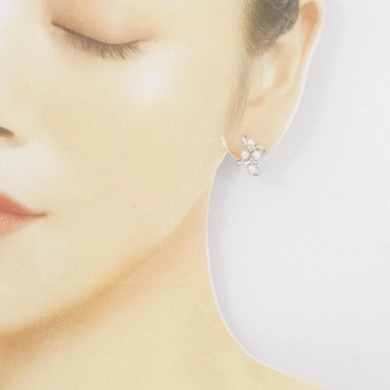 K18WG/K14WG Bông tai ngọc trai Akoya - Hàng hiệu Authentic 873457