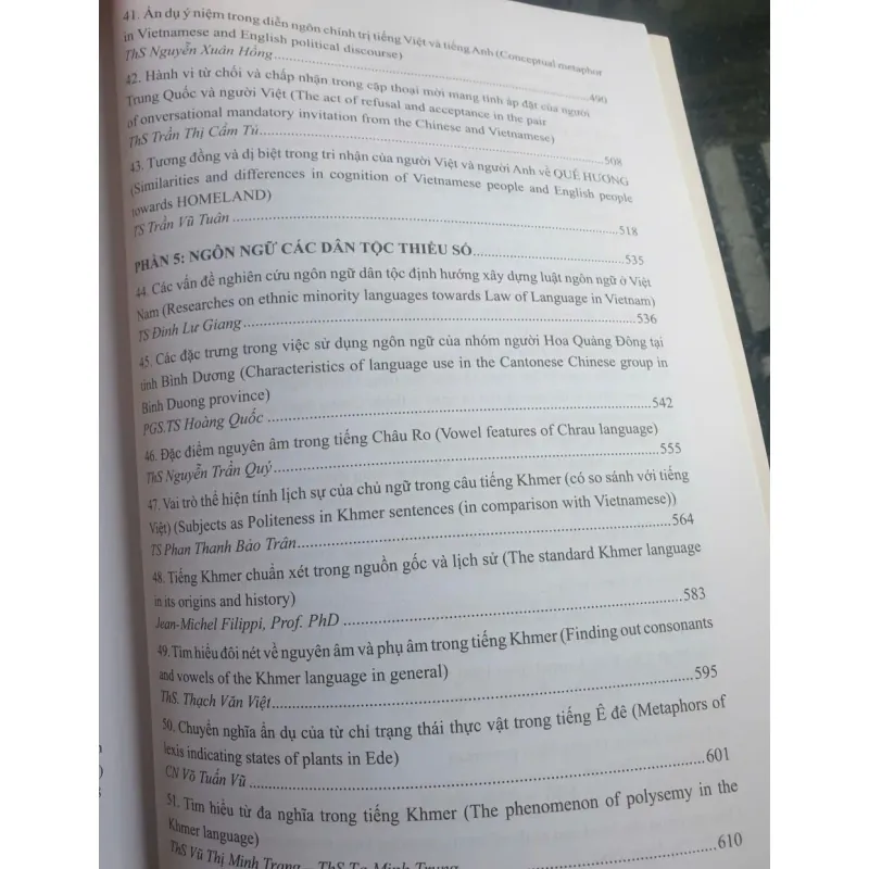Những vấn đề ngôn ngữ học ở Việt Nam và Đông Nam Á 784642