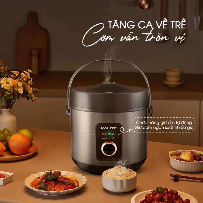 Nồi cơm điện KALITE KRC8018 lòng gốm Ceramic chống dính chống xước 933272