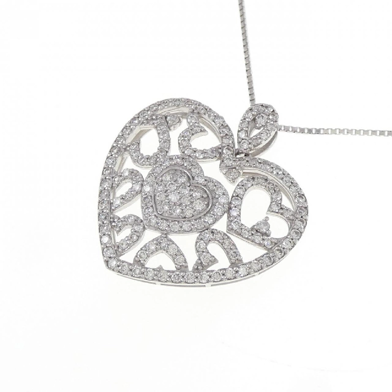 K18WG Dây chuyền hình trái tim kim cương 0.81CT - Hàng hiệu Chính hãng 867502