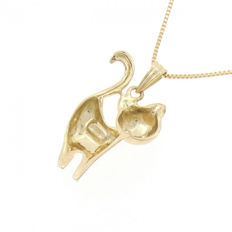 K18YG Mèo Kim Cương Dây Chuyền 0.02CT - Hàng hiệu Chính hãng 861803
