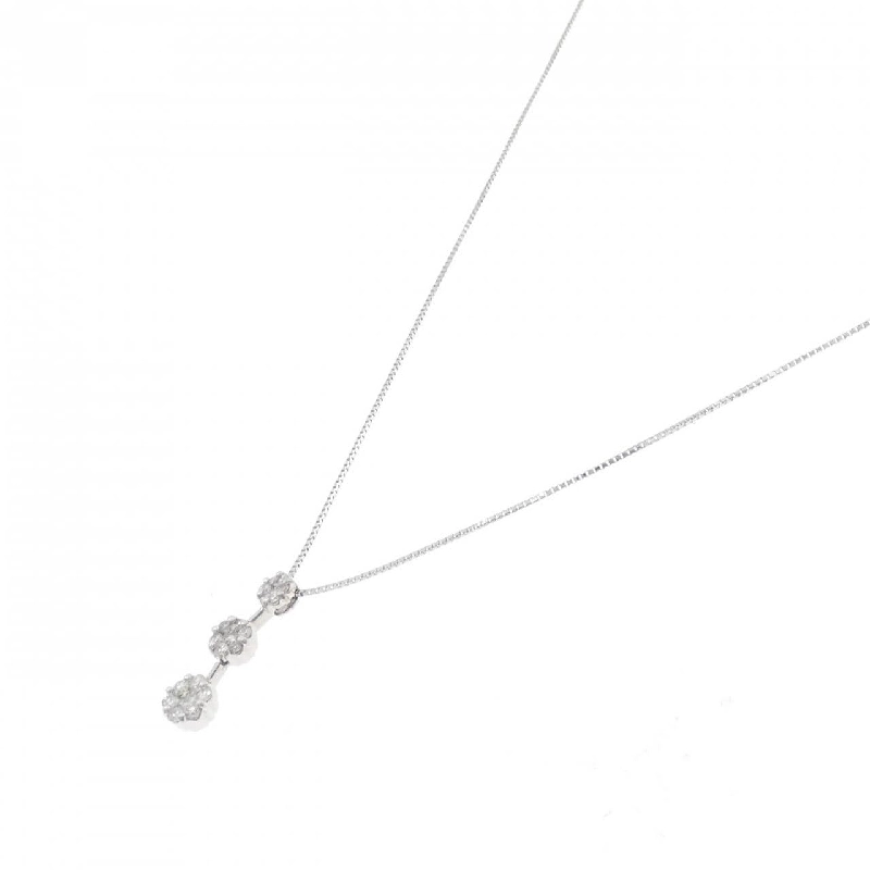 Dây chuyền kim cương hoa PT900/PT850 0.50CT - Hàng hiệu Chính hãng 865401