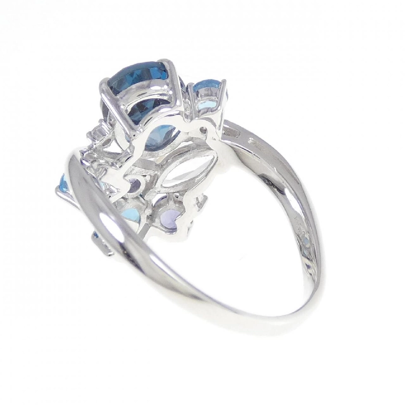 Nhẫn đá màu K18WG 671611