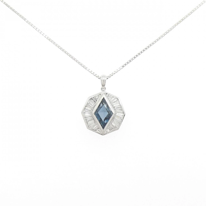 K18WG Blue Topaz Necklace - Hàng hiệu Authentic 862125