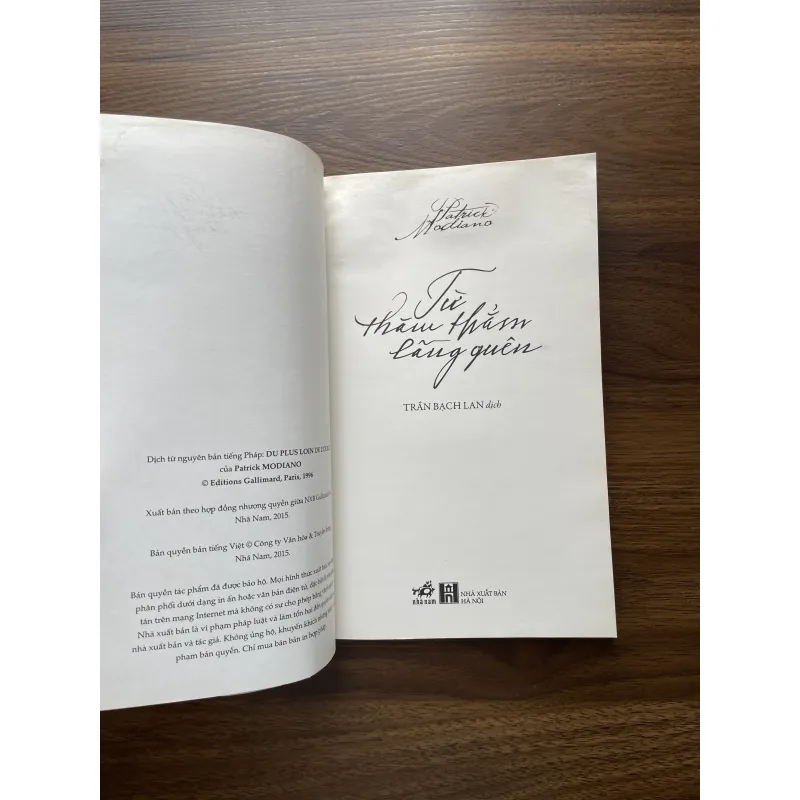 Từ thăm thẳm lãng quên - Patrick Modiano 971966