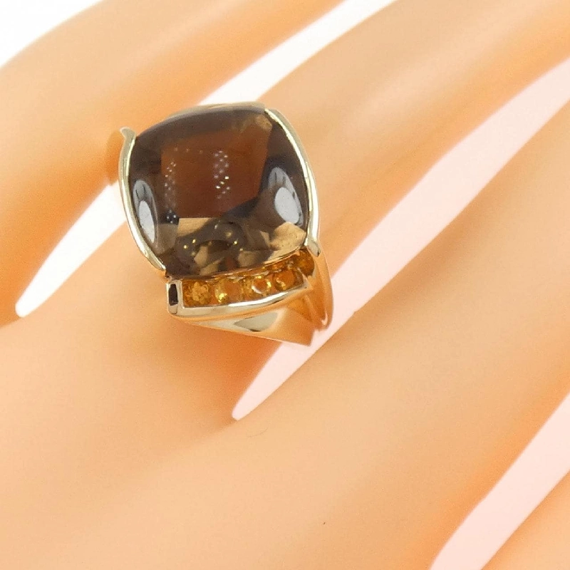 Nhẫn đá quý Smoky Quartz 10KYG - Hàng hiệu Authentic 847500