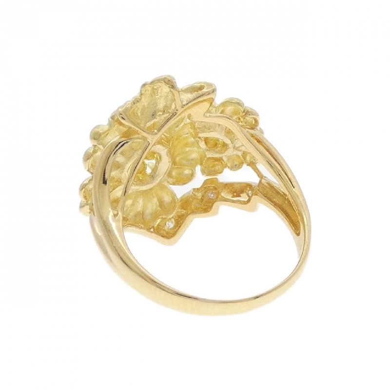 Nhẫn kim cương hoa K18YG 0.14CT 671154