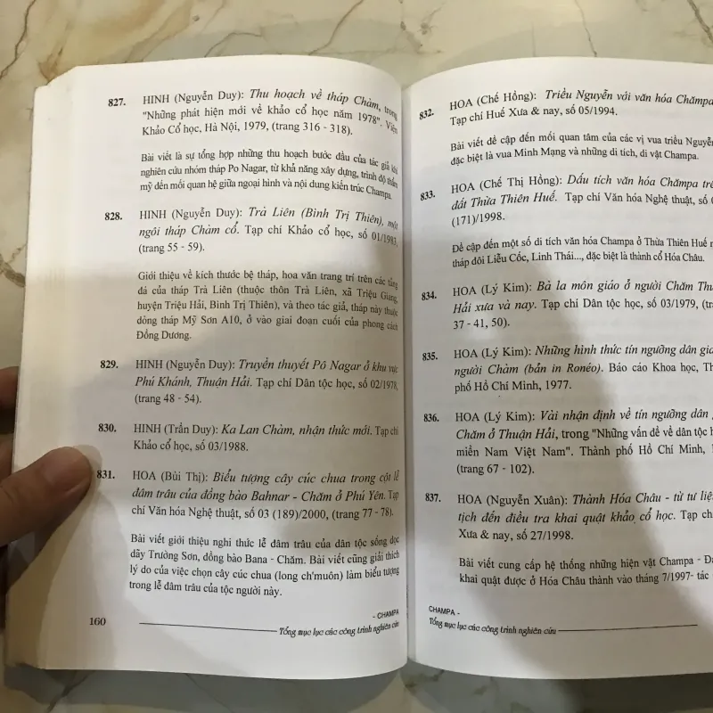 Champa tổng mục lục các công trình nghiên cứu (B) 748592