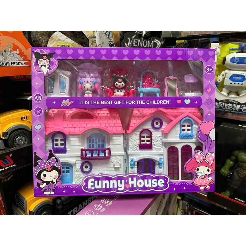 Đồ chơi nhà búp bê Kuromi có đèn và âm thanh 5807 Funny House 302165