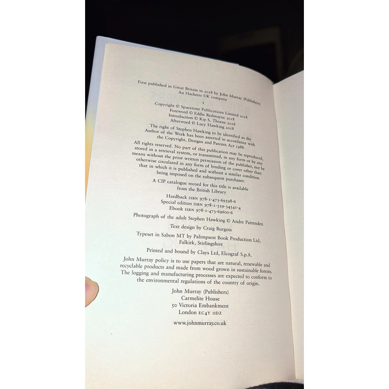 STEPHEN HAWKING - BRIEF ANSWERS TO THE BIG QUESTIONS (Hardcover) 465692