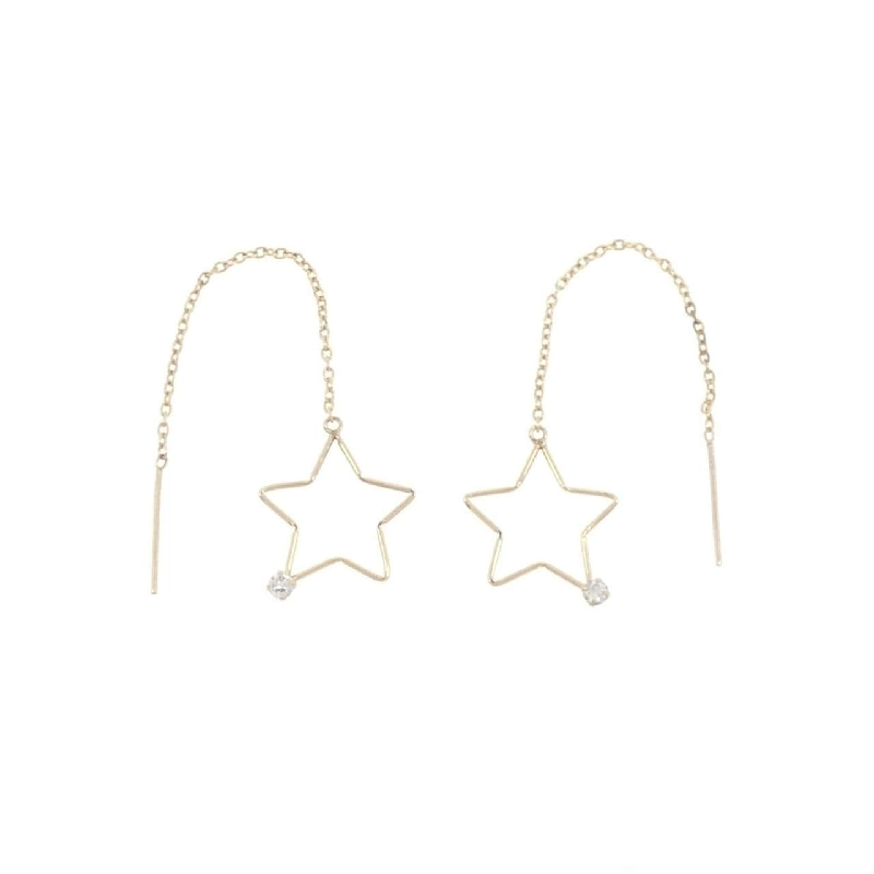 K10YG Ngôi sao Bông tai Cubic - Hàng hiệu Chính hãng 871151