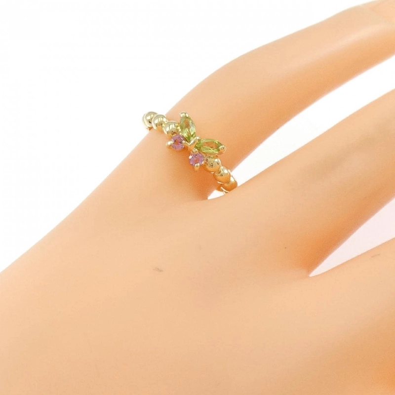 Nhẫn Peridot K18YG Bướm 668614
