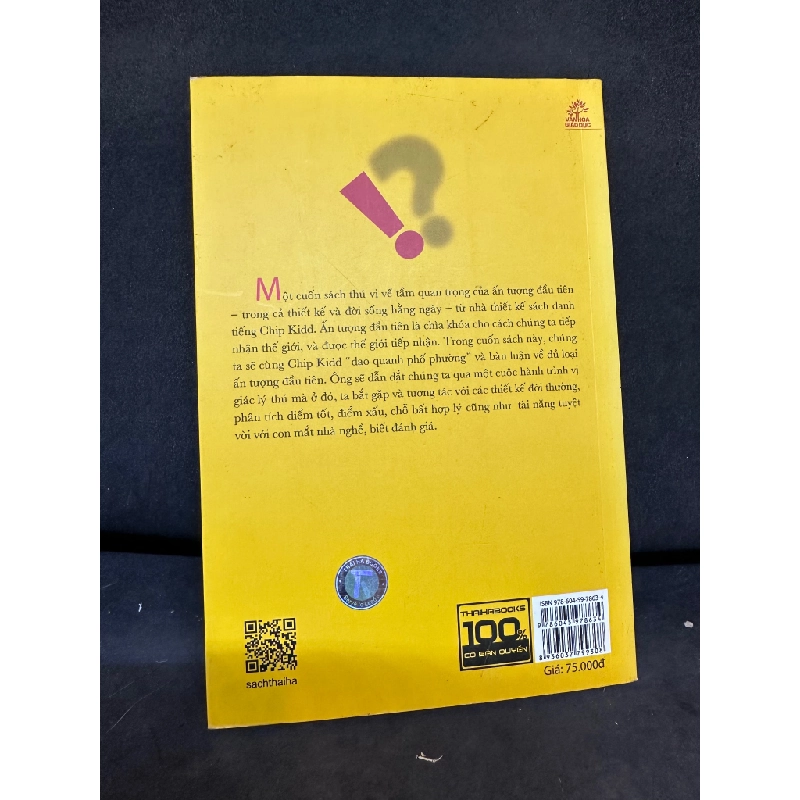 Nhìn Mặt Mà Bắt Hình Dong - Tedbooks - Chip Kidd, Mới 80% (Ố Nhẹ), 2017 SBM.VH2504 139156