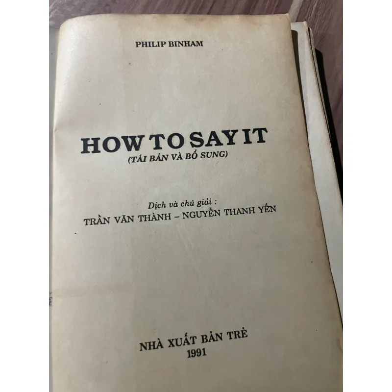 HOW TO SAY -  ITPHILIP BINHAM 674539