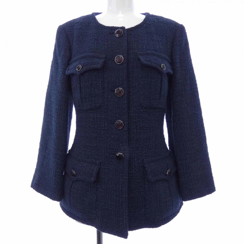 【Khuyến mãi】Áo khoác không cổ CHANEL 641176