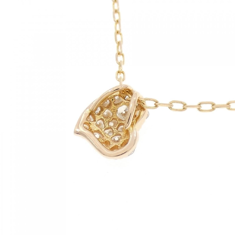 K18YG Dây chuyền kim cương hình trái tim Pavé 0.17CT - Hàng hiệu Chính hãng 862292