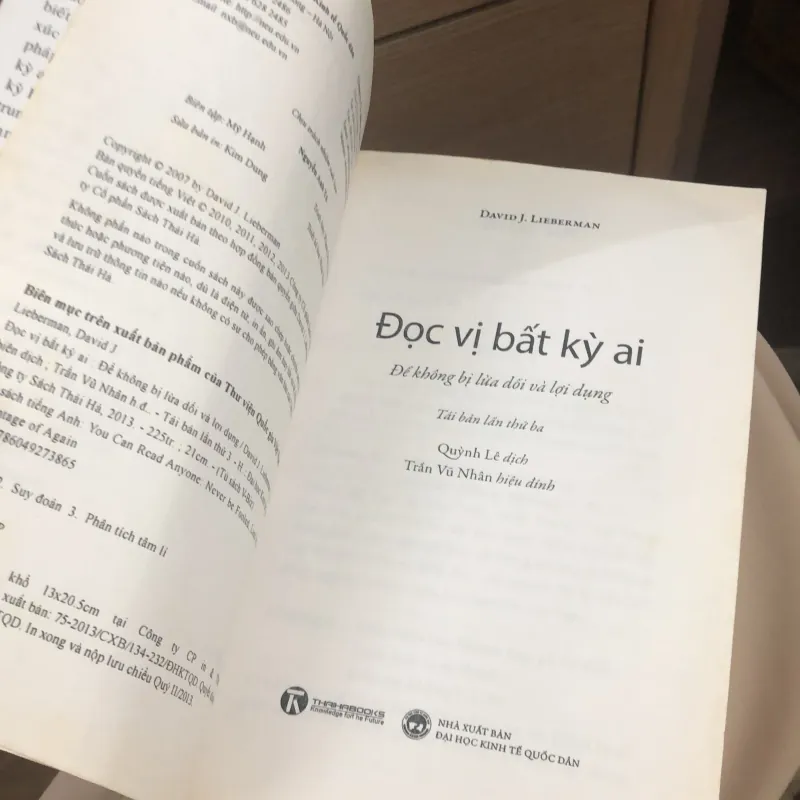 Đọc vị Bất kỳ ai - TG: Ts. David J.Lieberman cũ 1027228