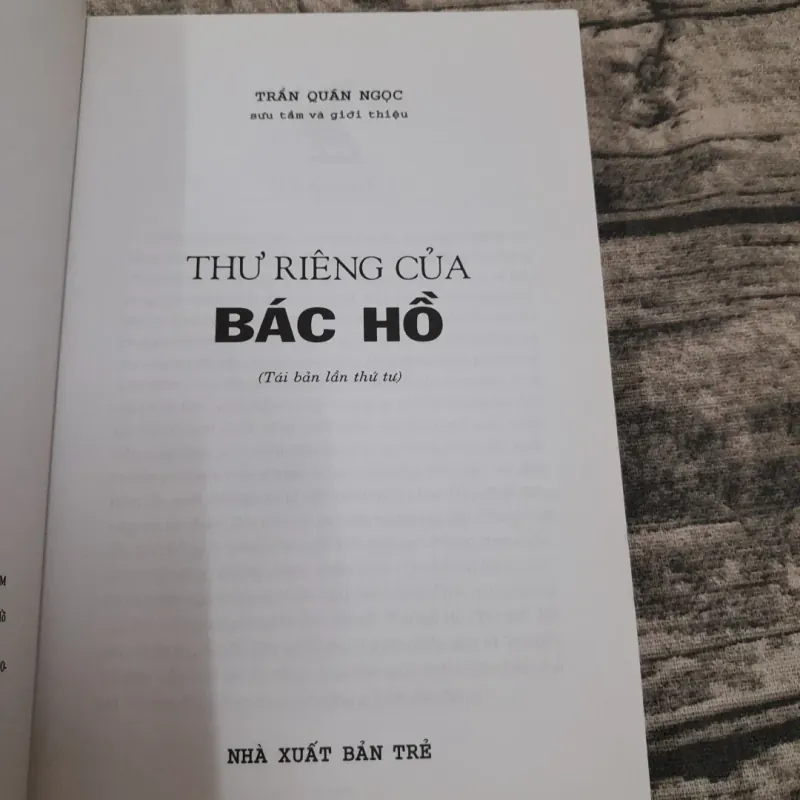 Thư riêng của BÁC HỒ. Biên soạn Trần Quân Ngọc 748494