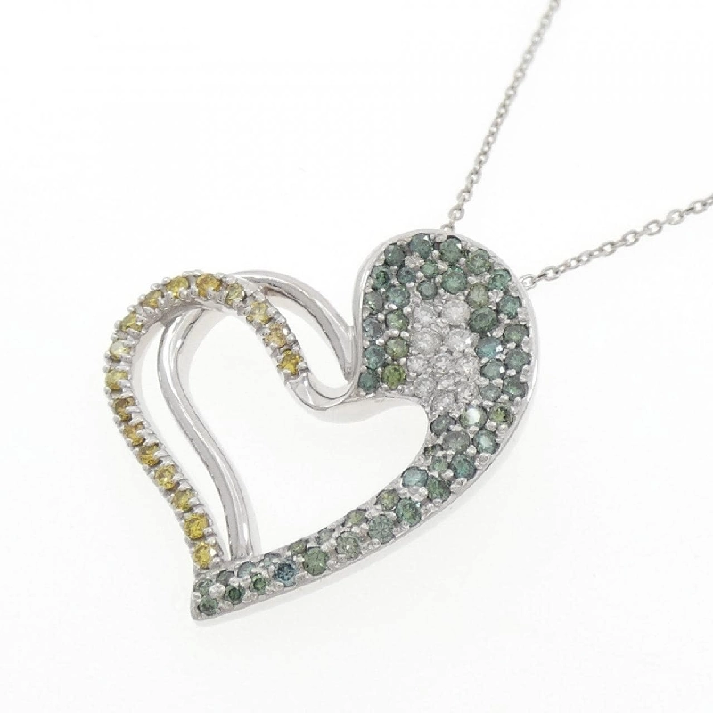 Dây chuyền kim cương hình trái tim 750WG/K18WG 0.18CT - Hàng hiệu Chính hãng 859628