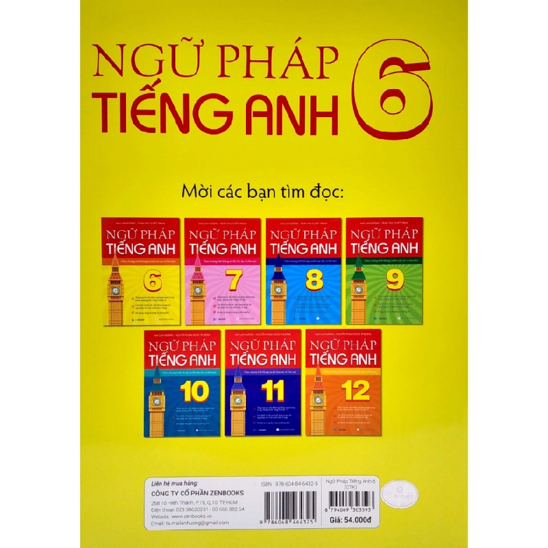 Ngữ Pháp Tiếng Anh 6 (Theo Chương Trình Khung Của Bộ Giáo Dục Và Đào Tạo) - Mai Lan Hương, Trần Thị Tuyết Trinh 288696