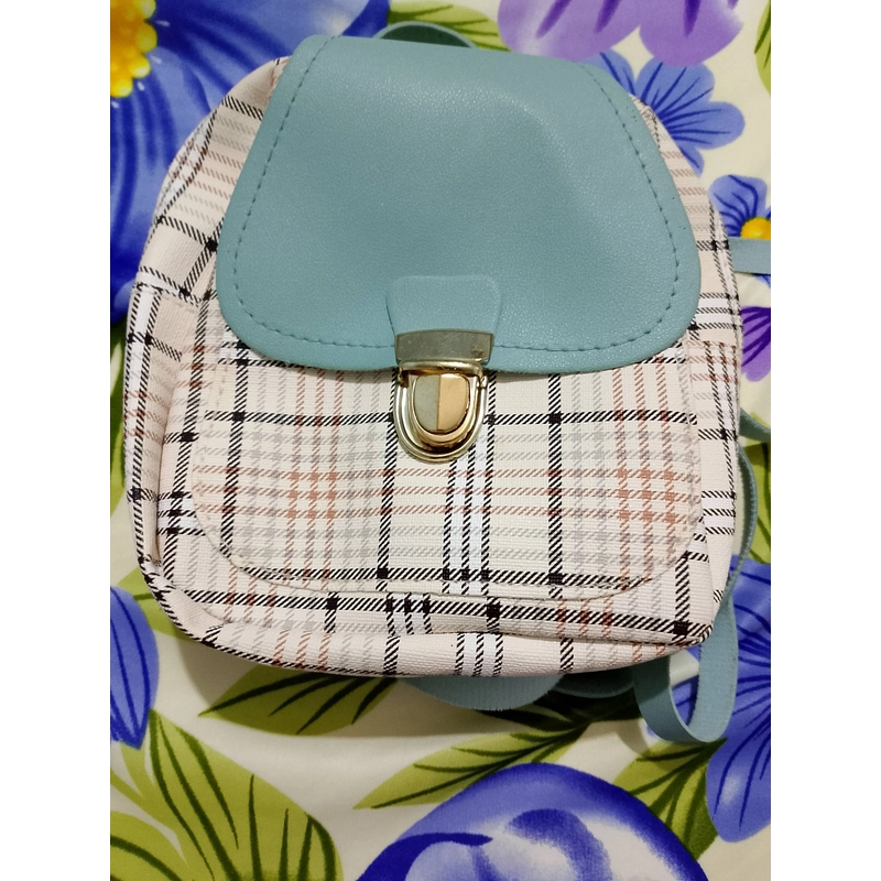 Ba Lô Kẻ Sọc Dây Da Mini Đeo Chéo 502529